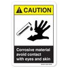 Signmission ANSI Caution, 18" Height, 24" Width, Aluminum, 18" H, 24" W, Landscape, Corrosive Material OS-CS-A-1824-L-19747